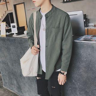 Couple Matching Stand Collar Shirt