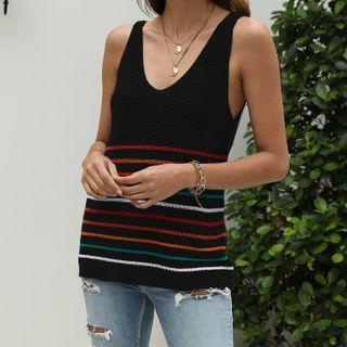 V-neck Stripe Tank Top