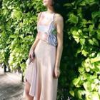 Set: Floral Print Halter Top + Asymmetric Mermaid Skirt
