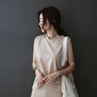 Set: Crew-neck Tank Top + Wide-leg Pants