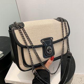 Chain Strap Canvas Shoulder Bag