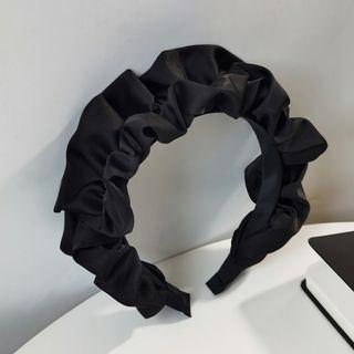 Ruffle Hair Tie 01 - Black - One Size