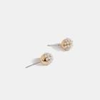 Faux Pearl Stud Earring 1 Pair - White - One Size