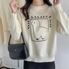 Alpaca Pattern Knit Sweater