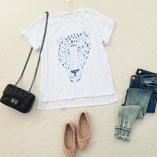 Short-sleeve Leopard Print Top