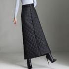 Quilted Maxi A-line Skirt