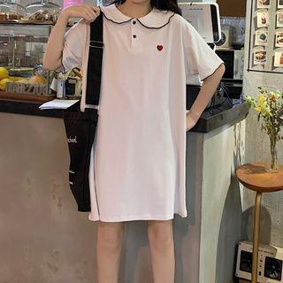 Collared Short-sleeve Polo Dress
