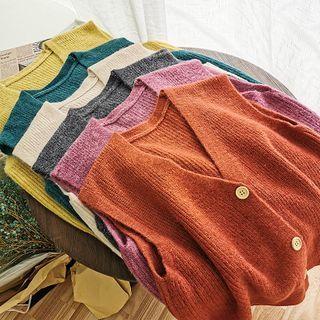 Ribbed Buttoned Vest
