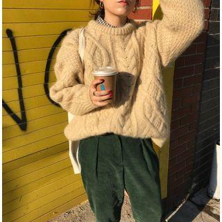 Chunky-knit Sweater Almond - One Size