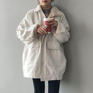 Single-breasted Fleece Lined Jacket