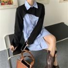 Plain Long-sleeve Shawl / Plain Long-sleeve Shirtdress