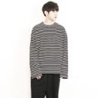 Round-neck Stripe Boxy-fit T-shirt