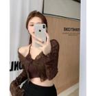 Halter Cropped Camisole Top / Lace Light Jacket