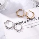 Alloy Layered Square Dangle Earring
