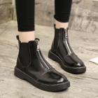 Zip-front Chelsea Ankle Boots