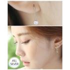 Rhinestone Silver Threader Earrings