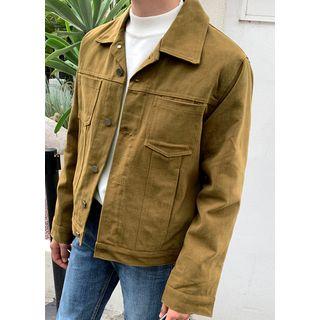 Patch-pocket Buttoned Jacket