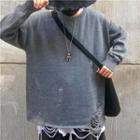 Distressed Sweater Gray - One Size