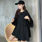 Long Sleeve Plain Oversized T-shirt