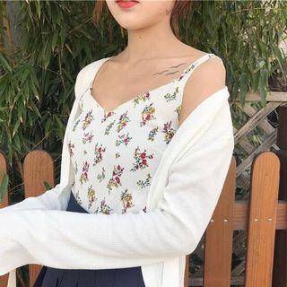 Floral Chiffon Cropped Camisole Top