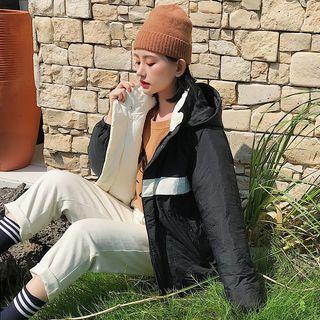 Printed Reversible Hooded Padded Coat