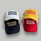 Lettering Print Trucker Cap