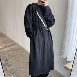 Striped Long Trench Coat