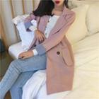 Striped Cuff Double-breasted Trench Coat