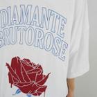 Lettering Rose Print Oversized T-shirt