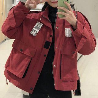 Belted Collar Cargo Jacket