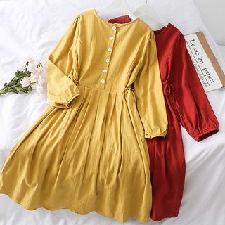 Reversible Pleated A-line Dress