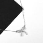 Bow Necklace S925 Silver - As Shown In Figure - One Size