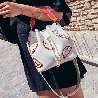 Fruit-accent Bucket Bag