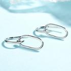 Geometric Drop Earring Stud Earring - 1 Pair - White Gold - One Size
