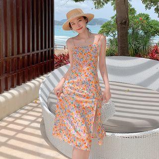 Floral Slit Midi Sundress