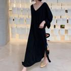 Bell-sleeve Maxi T-shirt Dress