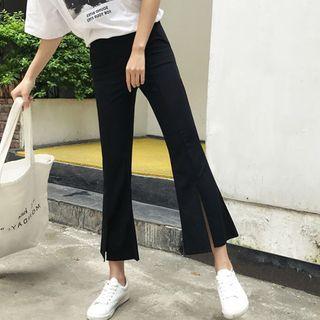 Boot-cut Slitted Pants