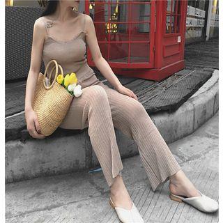 Set: Spaghetti Strap Top + Capri Pants