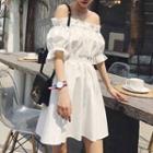 Puff Sleeve Off-shoulder Dress