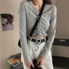 Long-sleeve Drawstring Top / Cargo Sweatpants
