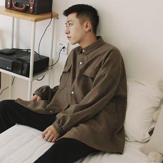 Loose-fit Plaid Shirt Jacket