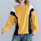 Color Block Pullover Yellow - One Size