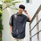 Short-sleeve Pocket-front Shirt In 16 Colors