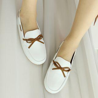 Bow-accent Deck Shoes