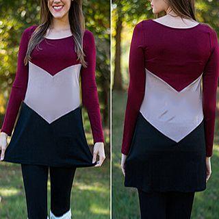 Color Block Crewneck T-shirt