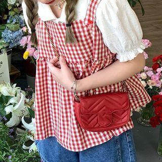 Gingham Flowy Tank Top