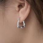 Metal Earring 1 Pair - Silver - One Size
