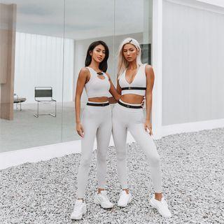 Cropped Buckled Sports Camisole / Yoga Pants