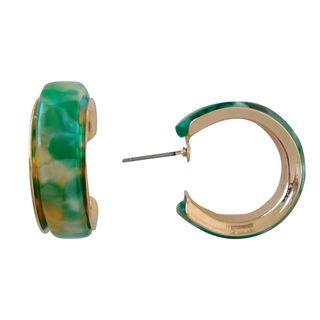 Resin Open Hoop Earring