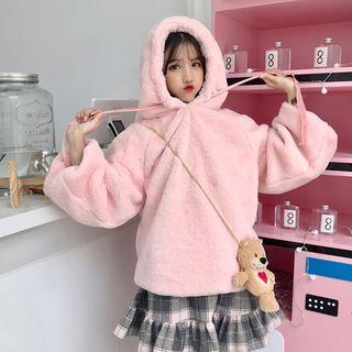 Hooded Furry Pullover